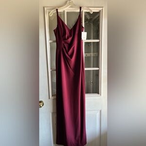 NWT David’s bridal spaghetti strap side drape formal bridesmaid dress